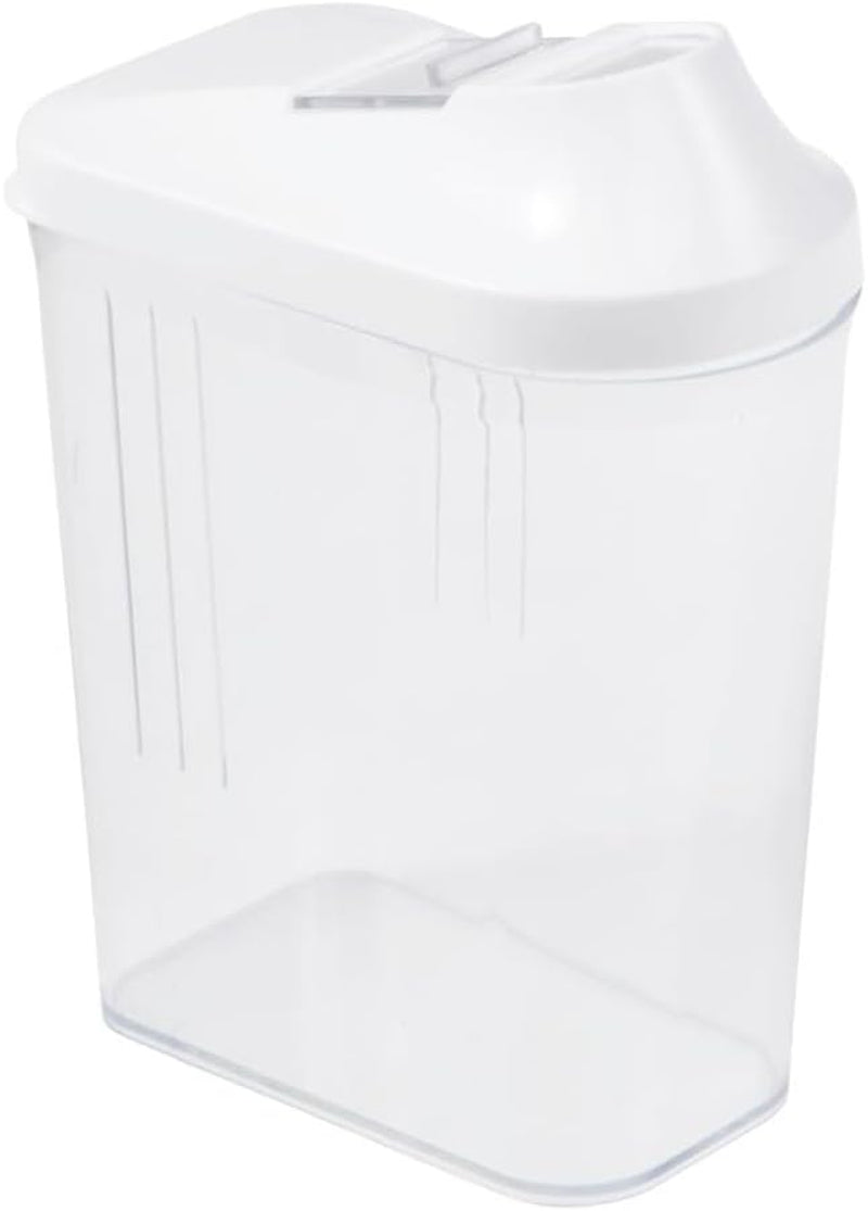 Pojemnik do nalewania keeeper na suche zapasy, płynna regulacja pokrywy dozującej, plastik, 500 ml, 8 x 4,5 x 15 cm, Paola, biały Pudełka do przechowywania żywności Naty Shop