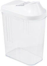 Pojemnik do nalewania keeeper na suche zapasy, płynna regulacja pokrywy dozującej, plastik, 500 ml, 8 x 4,5 x 15 cm, Paola, biały Pudełka do przechowywania żywności Naty Shop