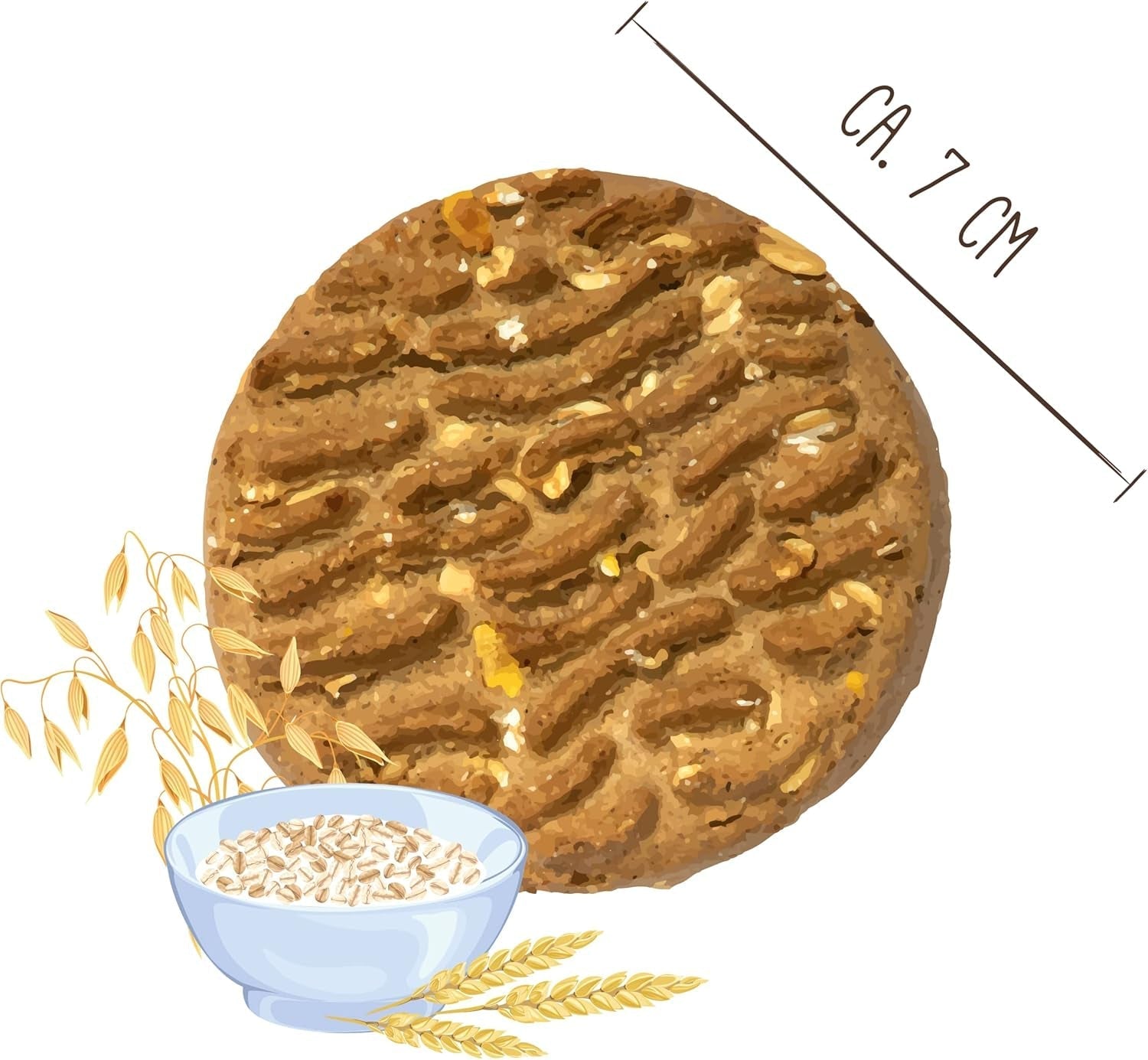 Müslitaler Sammy'ego | Knusprig Gebackene Hundesnacks | 5-Korn-Müslitaler Für Deine Große Fellnase (Ab 30 Kg) | 1 kg płatków zbożowych Sklep Naty