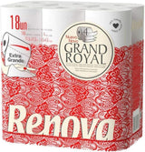Papier toaletowy Renova Grand Royal, 18 rolek Premium XXL, 4 warstwy, miękki i trwały