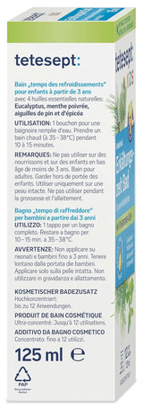 Tetesept Kids Cold Time Bath - dodatek do kąpieli dla dzieci na zimną porę roku z 4 olejkami eterycznymi, relaks i rozgrzewanie, 125 ml Naty Shop