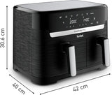 Frytownica na gorące powietrze Tefal Dual Easy Fry z dwiema komorami, pojemność 5,2/3,1 litra, dwie niezależne szuflady, 7 programów Sprzęt AGD Naty Shop