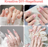 Charms do paznokci 3D, Charms do zdobienia paznokci Schleifen, Blumen i Perlen, Nagel Charms Aus Harz, Zestawy Nageldekorations, DIY Charms Nägel, Nagelanhänger
