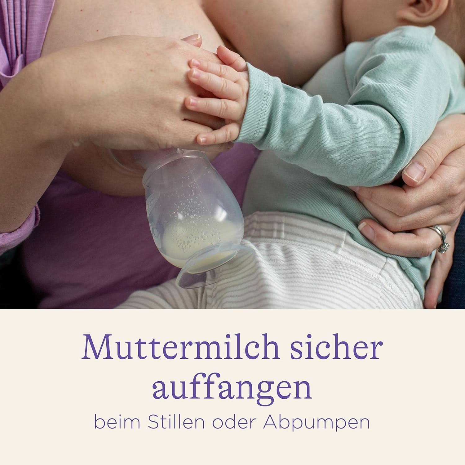 Lansinoh Silikon Milchpumpe & Muttermilchauffänger - Angenehmes & Extrem Weiches Silikon - Rettet Jeden Tropfen Muttermilch - Alternative Zu Milchauffangschalen, 1 Stück (1Er Pack) Akcesoria Żywność i karmienie piersią Bebe Naty Shop