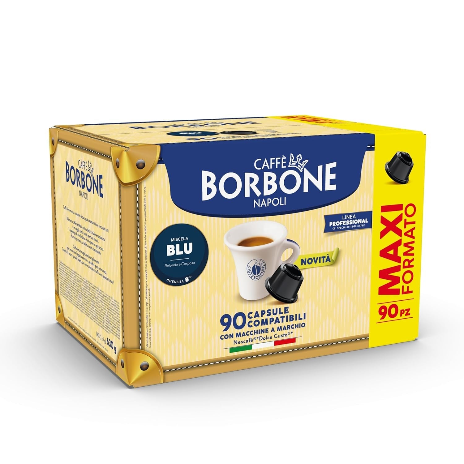 Caffè Borbone Blue Kaffeemischung - 90 Kapseln - Kompatybilny z Kaffeemaschinen der Marke Nescafè®* Dolce Gusto®*