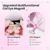 SUPWEE 5 w 1 narzędzie magnetyczne do paznokci, różowy magnes kocie oko dla Nägel Multifunktions Magnetstift DIY Magic 3D magnes w sztyfcie zestaw długopisów Nail Art magnes w sztyfcie do zdobienia paznokci DIY