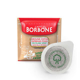 Caffè Borbone Kompostowalne podkładki Kaffeepads, Rote Kaffeemischung - 150 podkładek - Kompatybilne z papierowymi podkładkami ESE System 44 mm