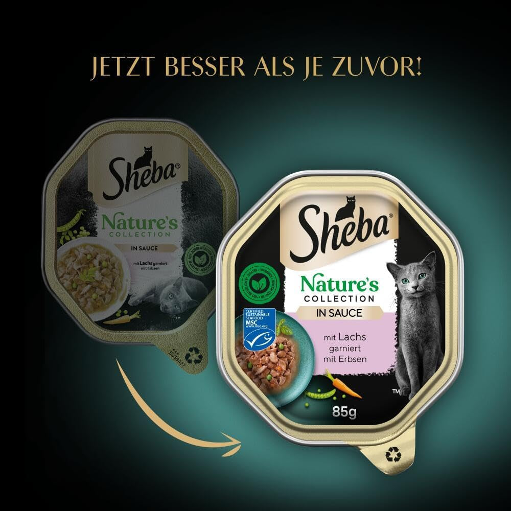 SHEBA Mokra karma dla kotów, Kolekcja Natury w Sosie Łososiowym, 2 x 11 x 85g