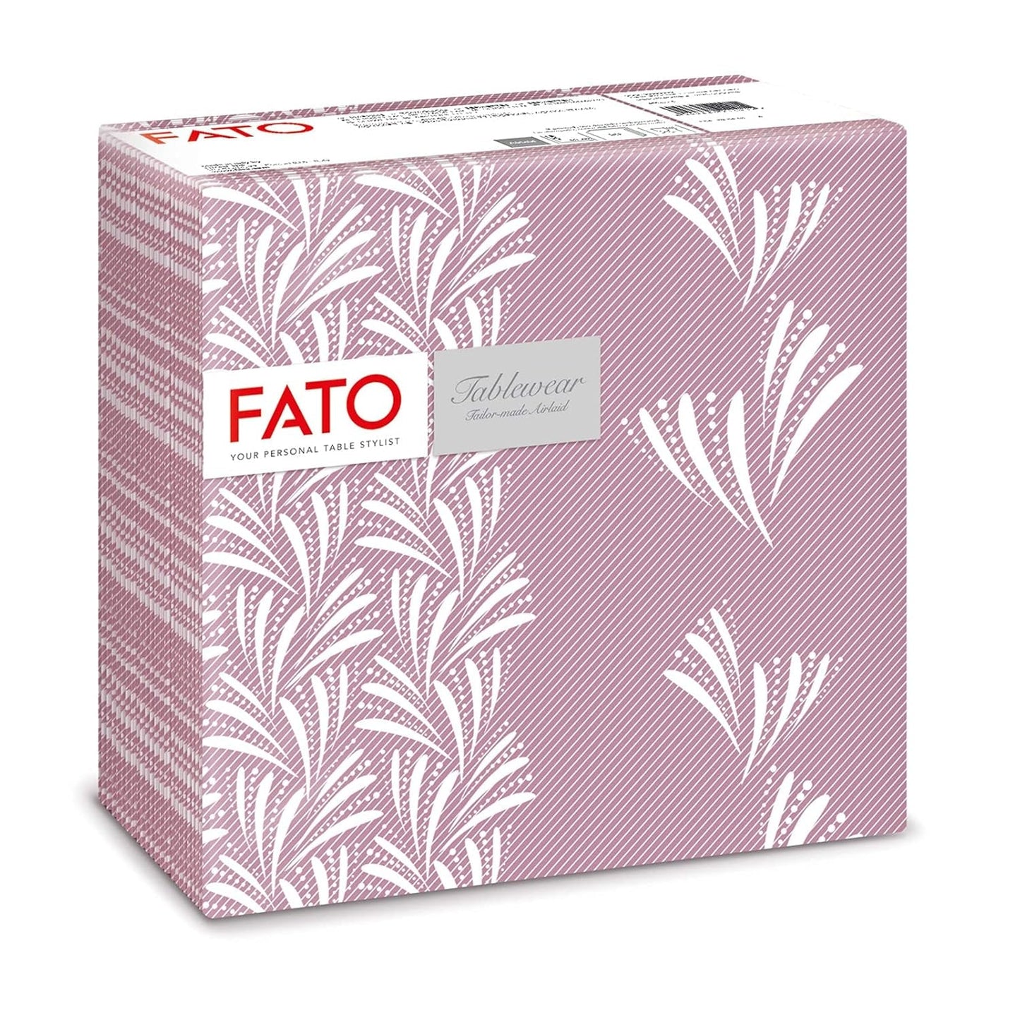 Fato - Serwetki papierowe suche, airlaid, efekt tekstylny, opakowanie 50 serwetek, 40X40 złożone w formacie 4, Tropicana Decor