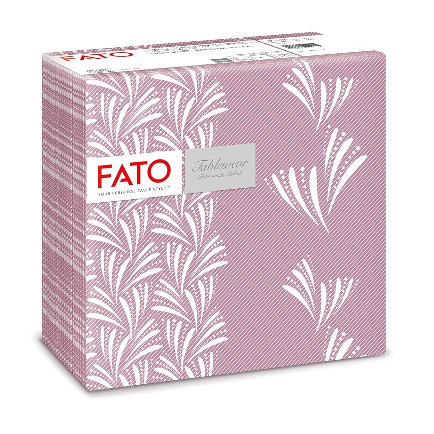 Fato - Serwetki papierowe suche, airlaid, efekt tekstylny, opakowanie 50 serwetek, 40X40 złożone w formacie 4, Tropicana Decor