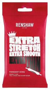 Extra Fondant Black 1kg - Ekstra elastyczny fondant o smaku waniliowym, idealny do pokrywania ciast - Czarny - 1 kg Pasta cukrowa Naty Shop Single