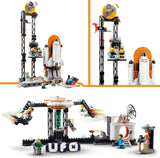 LEGO 31142 Creator Kosmiczny rollercoaster 3 w 1 dla dzieci z działającymi wózkami, który można przekształcić w wieżę swobodnego spadania lub karuzelę z rakietami i świecącymi klockami Zestawy konstrukcyjne Besuche den LEGO-Store