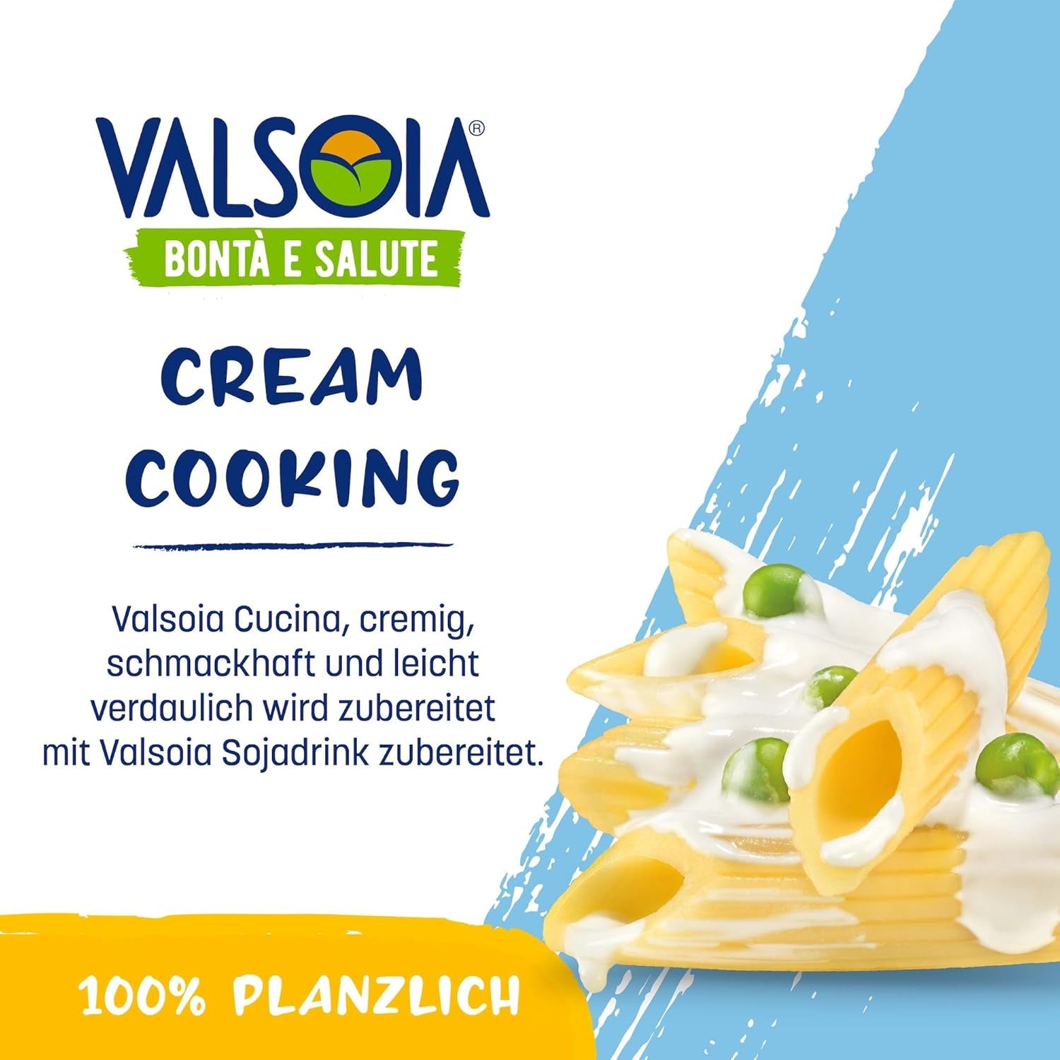 Condisoia krem, idealny krem ​​do gotowania dla osób z nietolerancją laktozy, wegan i wegetarian, wszechstronny w kuchni, 6 x 200 g