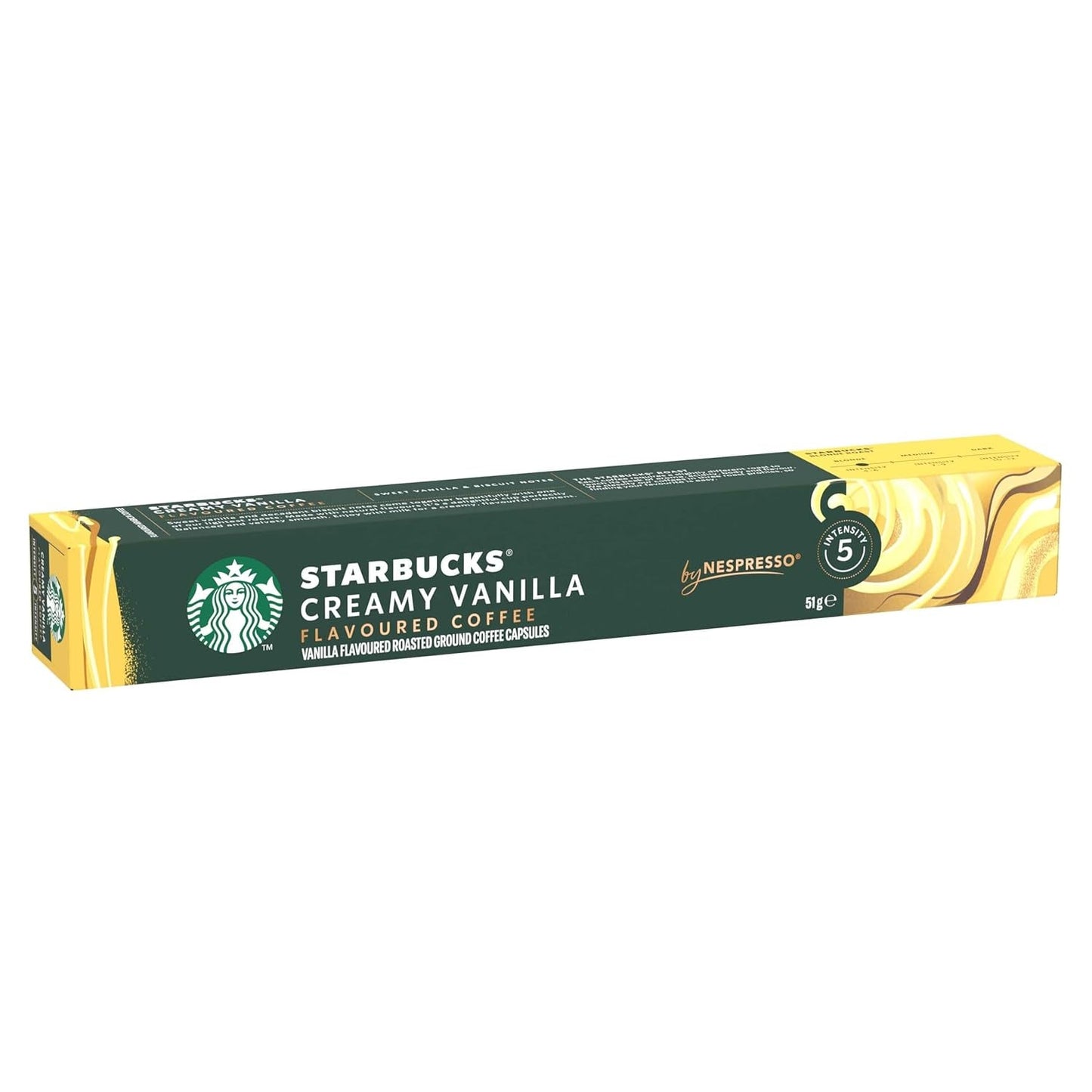 STARBUCKS marki Nespresso, Helle Röstung, Vanille Aromatischen Kaffeekapseln 6 x 10 (60 Kapseln)