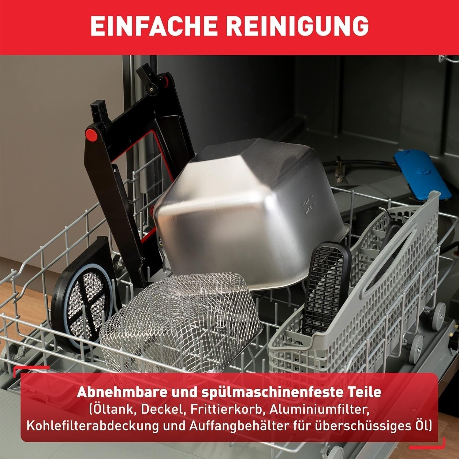 Frytownica Tefal FR600D Clear Duo, smażenie z mniejszą ilością dymu i zapachów, pojemność 1,2 kg, termostat, timer, duże okienko bez mgły Sprzęt AGD Naty Shop