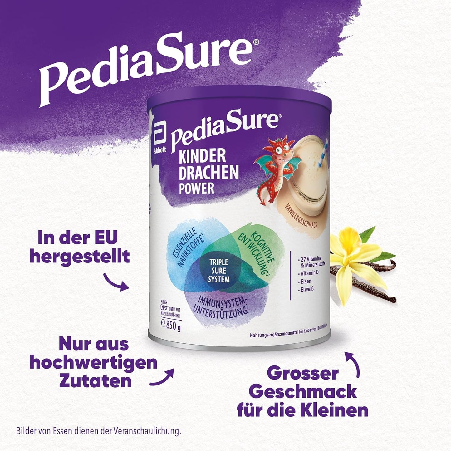 Pediasure Moc Smoka, Suplement diety dla dzieci od 1. roku życia, 27 witamin i minerałów Naty Shop