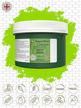 Sugarflair Partygreen Pasta Barwnik spożywczy, Barwnik spożywczy z kremem i marcepanem, Makaron skoncentrowany Spectral - 400g
