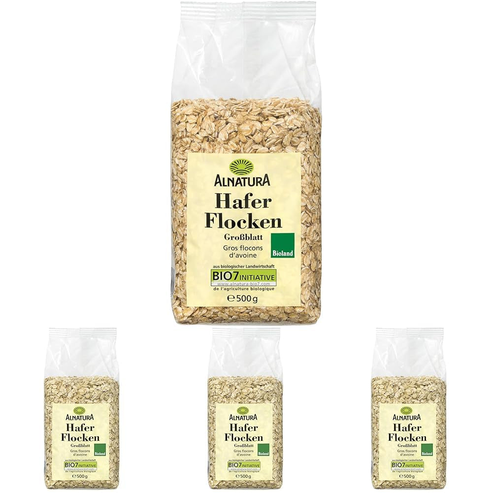 Duże organiczne płatki owsiane, 500g