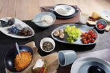 CreaTable, 22139, seria PIETRA, 4-częściowy zestaw naczyń obiadowych dla 4 osób, zestaw talerzy porcelanowych, można myć w zmywarce i używać w kuchence mikrofalowej, wyprodukowano w Europie