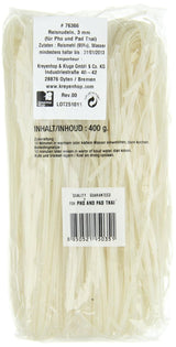 Makaron ryżowy - tajski makaron ryżowy o szerokości 3 mm, wykonany z mąki ryżowej - 17 x 400g