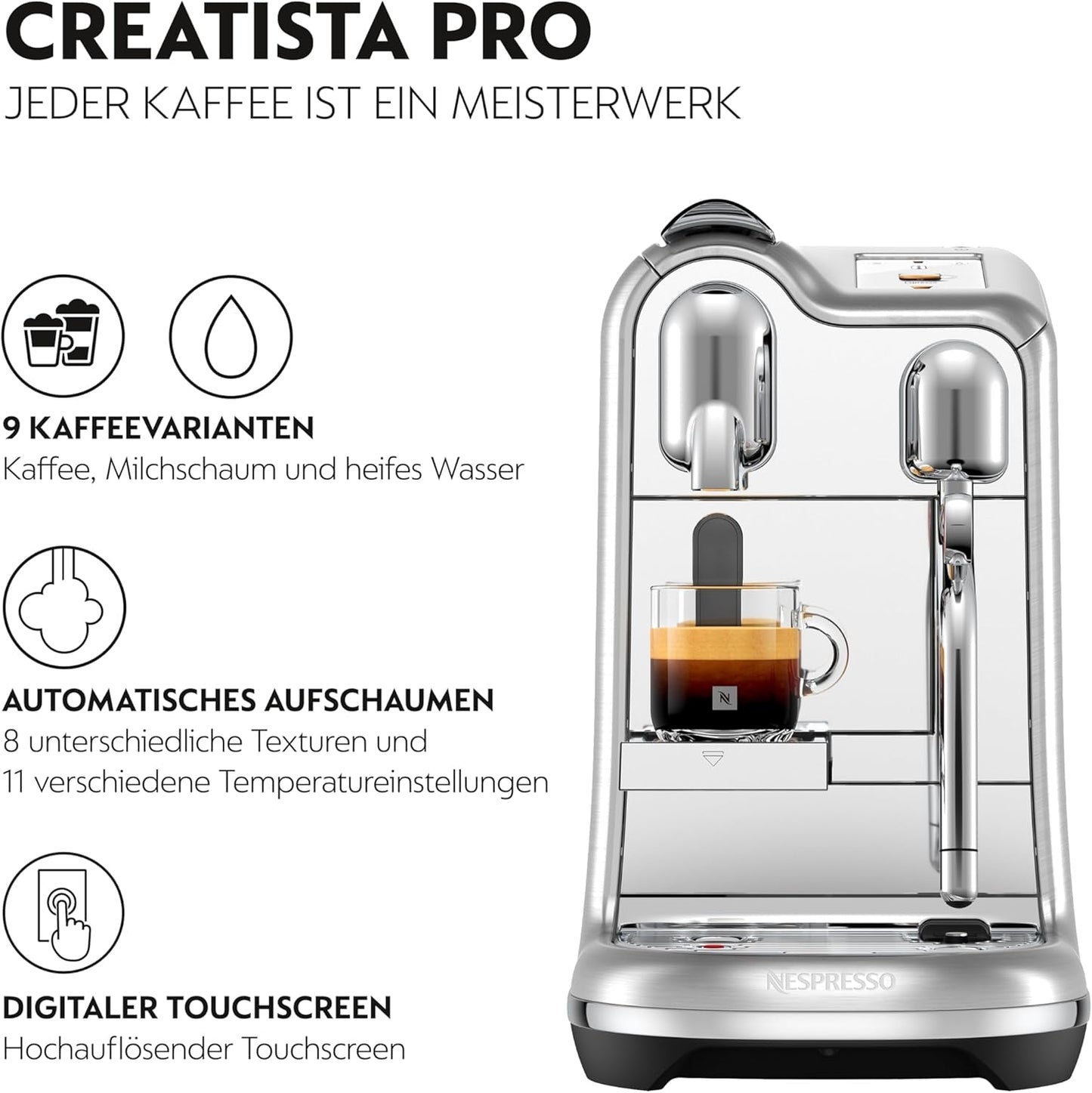 Ekspres do espresso Sage Nespresso Creatista Pro, stal nierdzewna, szczotkowana stal nierdzewna