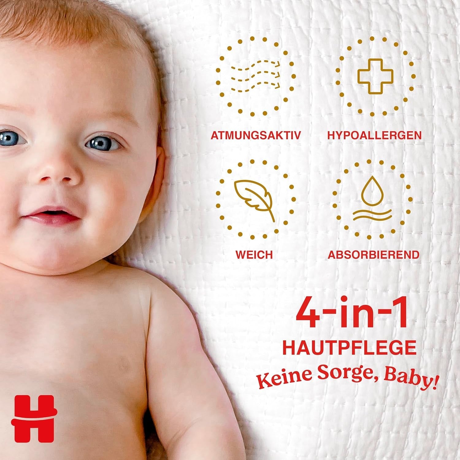 Pieluchy dla noworodków Huggies, rozmiar 2, 116 pieluch (2 x 58), pudełko na pół miesiąca