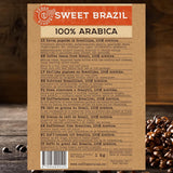 WYCIECZKA KAWOWA Słodka Brazylia Brasilianische Kaffeebohnen 1kg - Mittlere Röstung - Aroma Kakao und Schokolade - Für All Kaffeemaschinen - 100% Arabski