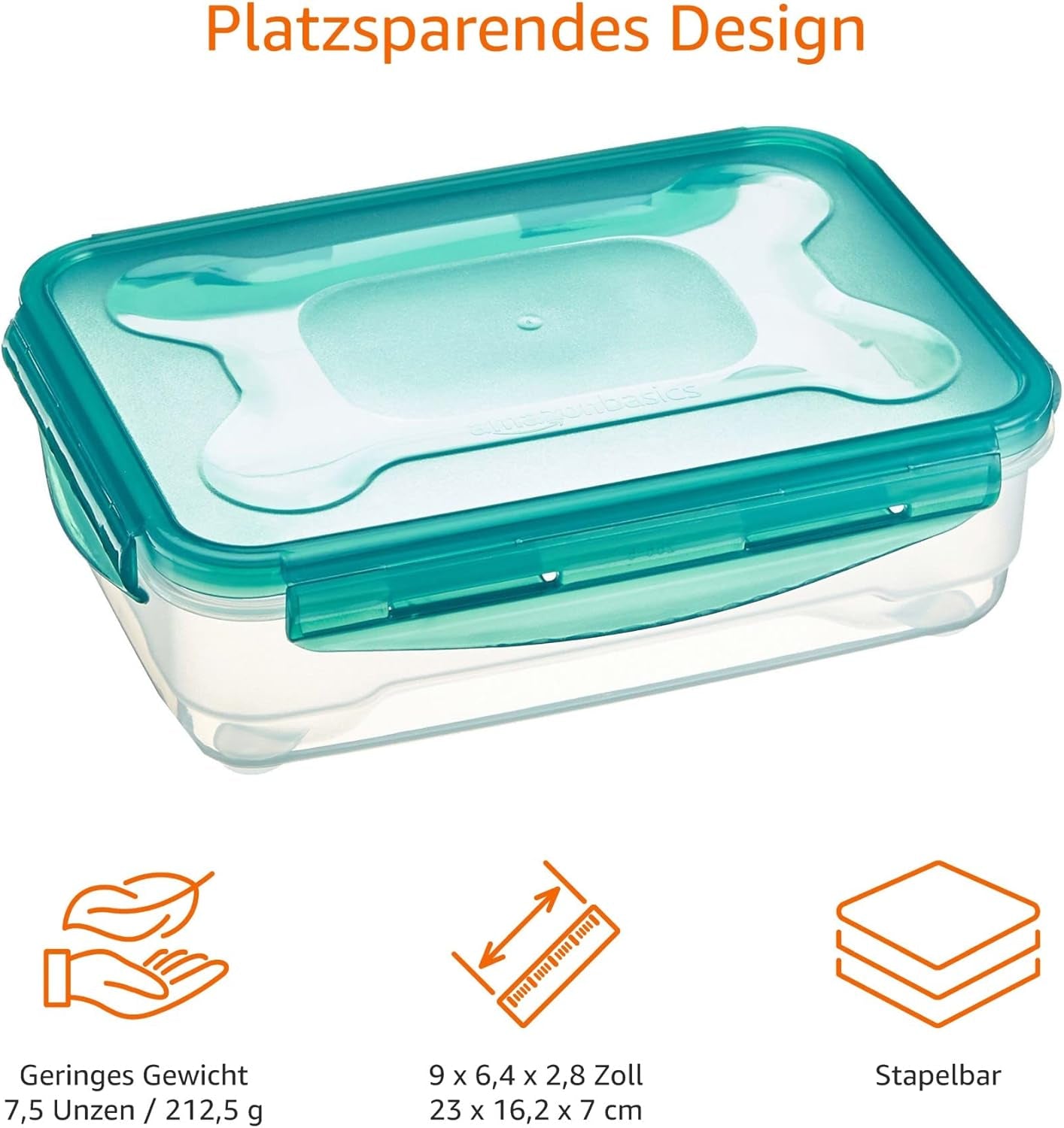 Pojemniki do zamrażarki Amazon Basics w zestawie, z pokrywkami, szczelne, z możliwością układania w stosy, lodówka/zamrażarka, bez BPA, plastikowe, można używać w kuchence mikrofalowej i myć w zmywarce, 3 x 1,2 l, przezroczyste pudełka do przechowywania żywności Naty Shop