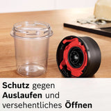 Mikser stojący Bosch Vitapower Serie 4 MMB6177S, Edelstahl-Klingen Made in Germany, 1,5 l Thermosafe Glasbehälter, 0,6 l To-Go-Flasche, Stopfer, Universalzerkleinerer, 30 000 U/Min, 1200 W, Silver Kitchen Naty Shop