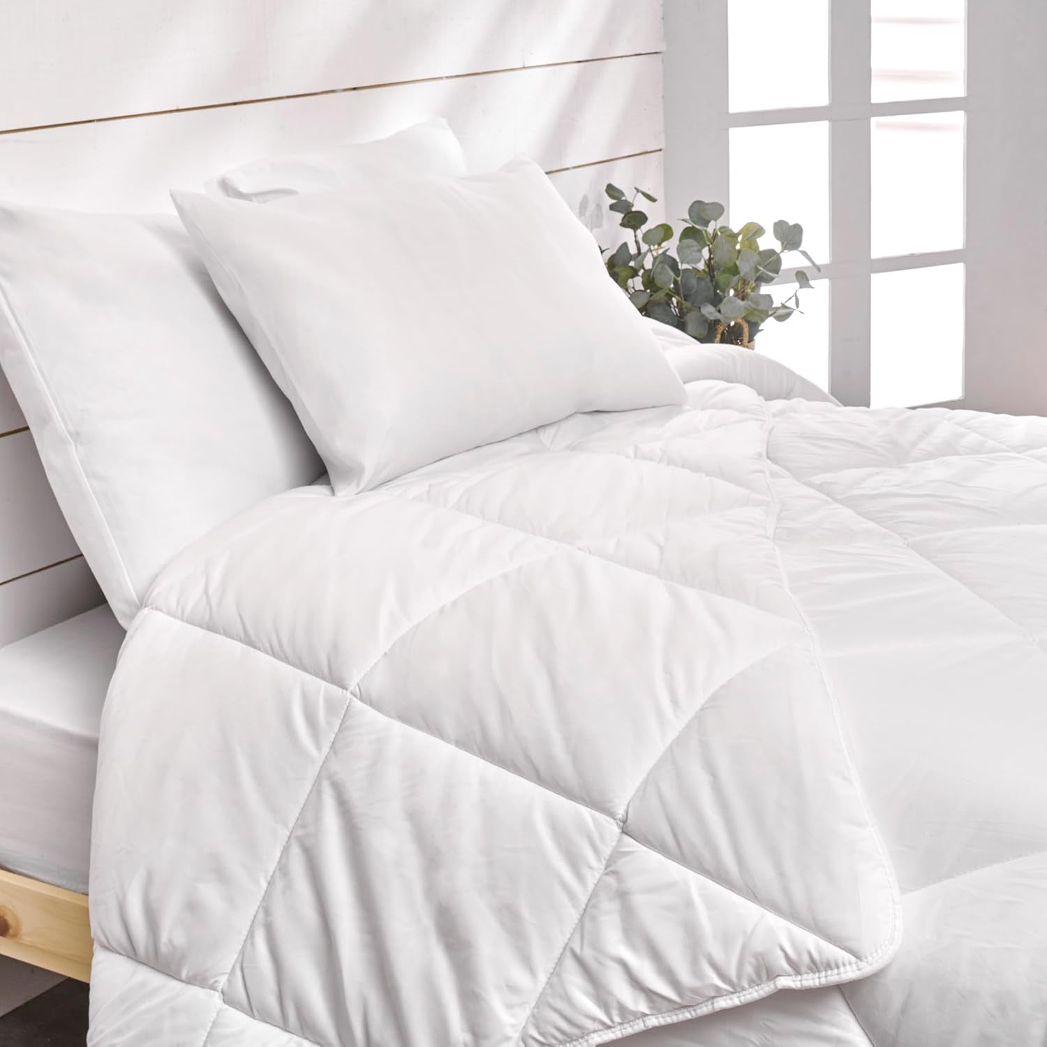 Bleu Calin Pack kołdra 1 os. 140X200 cm + 1 poduszka 60X60 cm, można prać w 95° Pościele i kołdry Naty Shop