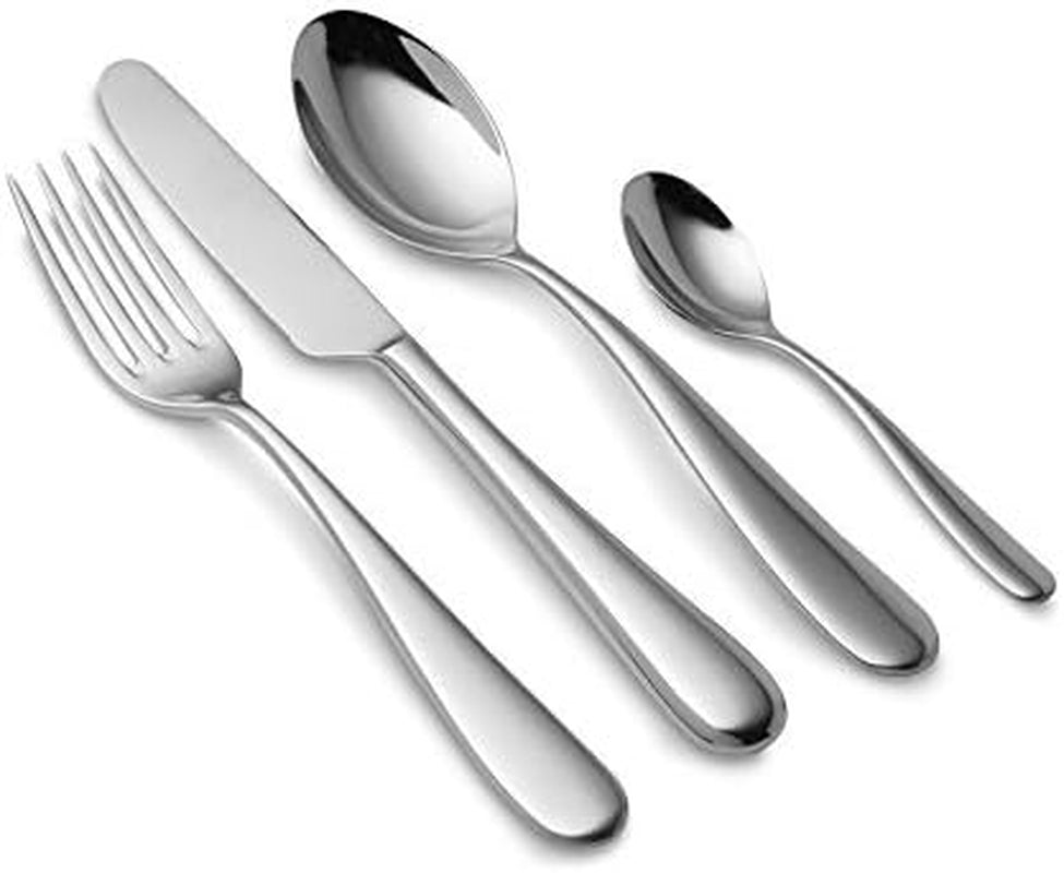 Alessi 5180S24M Nuovo Milano Monoblok Zestaw sztućców 24 sztuki Polerowana stal nierdzewna 18/10 Kitchen Naty Shop