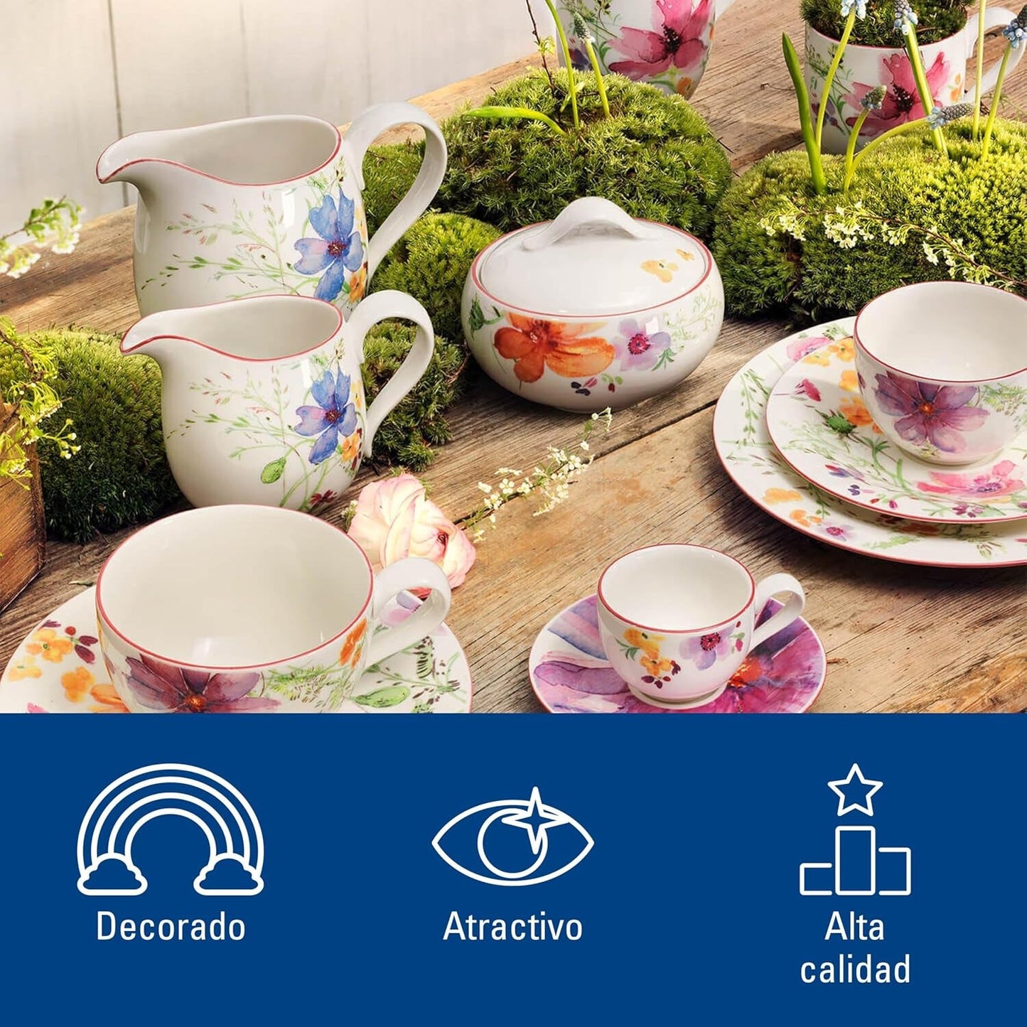 Villeroy & Boch - Cukiernica Mariefleur, różne kolory, można myć w zmywarce, można używać w kuchence mikrofalowej, cukiernica z pokrywką, cukiernica, przechowywanie, akcesoria do kawy, kwiatowa zastawa stołowa, porcelana Premium