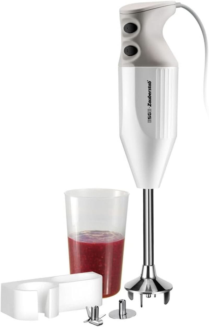 Esge-Zauberstab M 122 S, Stabmixer Weiß, Mit Zubehör, Bis 14,000 U/Min, 90310 Kitchen Naty Shop