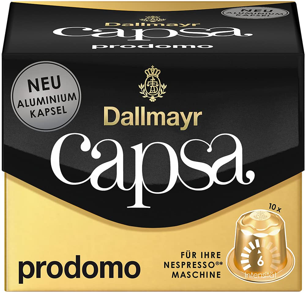 Capsa Lungo Belluno XXL, 39 Kapseln kompatybilny z Nespresso, 1er Pack (1 x 218 g) i Capsa prodomo, 56g
