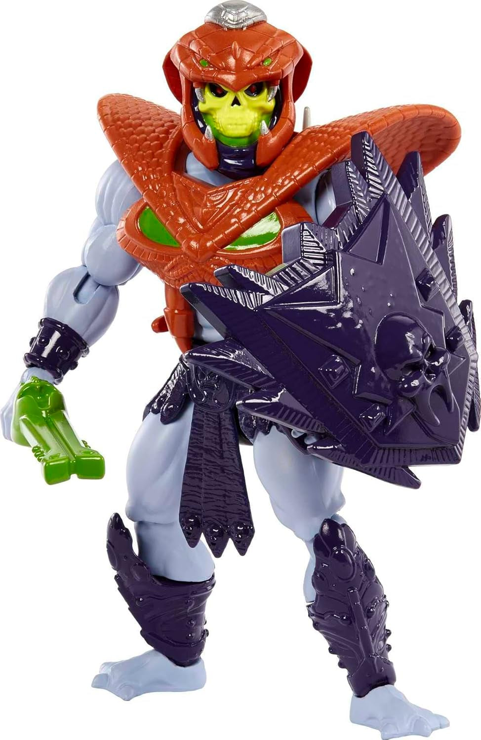 MASTERS of the UNIVERSE Snake Armor Skeletor - 16 ruchomych stawów, opakowanie retro, minikomiks, dla kolekcjonerów dla dzieci w wieku powyżej 6 lat i dorosłych, figurki HKM68 Naty Shop
