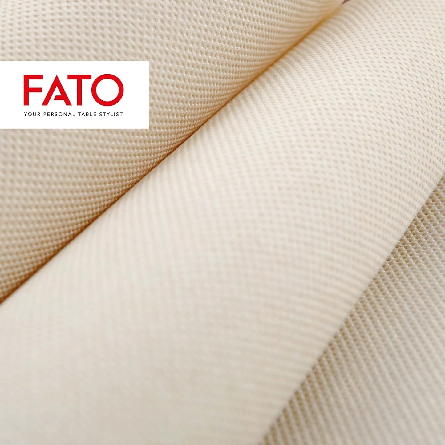 Fato - Naturalne 4-składane jednorazowe serwetki papierowe, przyjazne dla środowiska, 40 szt., rozmiar 38X38, 2 warstwy, 100% papier makulaturowy