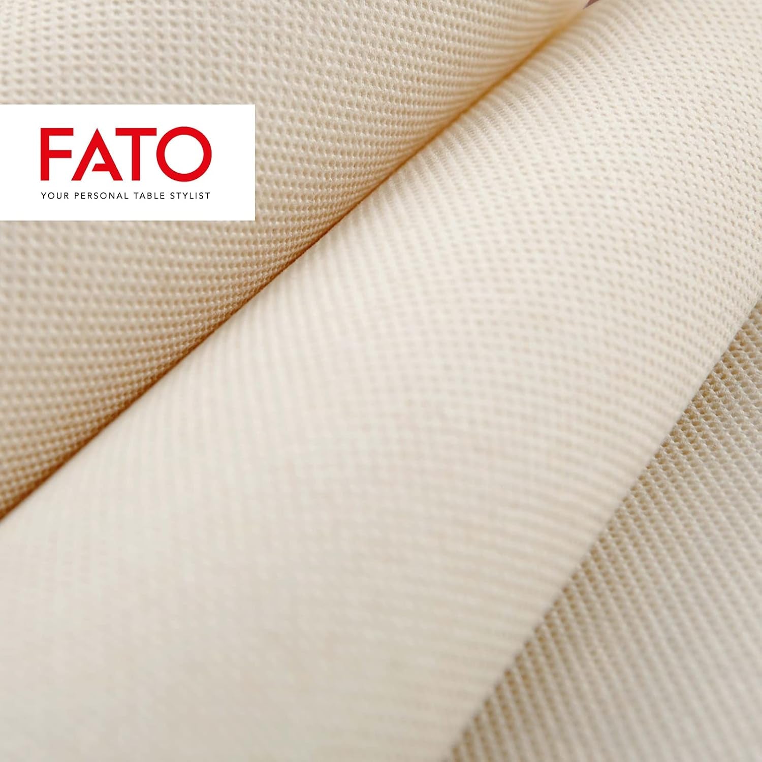 Fato - Naturalne 4-składane jednorazowe serwetki papierowe, przyjazne dla środowiska, 40 szt., rozmiar 38X38, 2 warstwy, 100% papier makulaturowy
