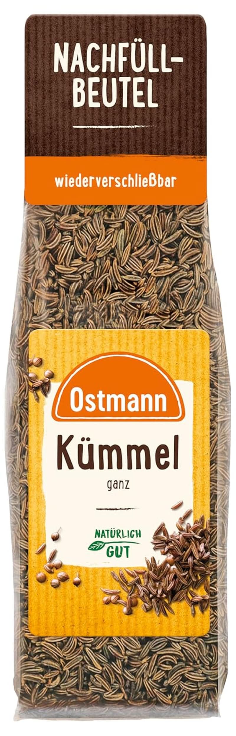 Ostmann - Cały kminek, do aromatyzowania chleba i ciastek, 40 gramów Condimente Naty Shop