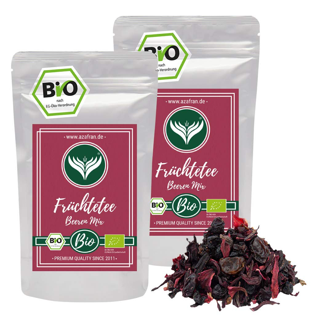 Azafran BIO Herbata owocowa Mieszanka czerwonych owoców 250 g
