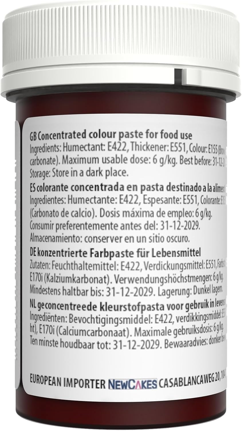 Brązowa pasta barwiąca żywność Sugarflair, wysoce skoncentrowany pastelowy barwnik spożywczy do kremów maślanych, kremówek, lukru królewskiego, dekoracji ciast i nie tylko! Żywy barwnik spożywczy! - 25 gr