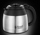 Ekspres do kawy Russell Hobbs [głowica prysznicowa zapewniająca optymalną ekstrakcję i aromat] Adventure (od 1 do 8 filiżanek, karafka termiczna 1,0 l, automatyczne wyłączanie, system zapobiegający kapaniu, 1100 W) Ekspres do kawy z filtrem 24020-56