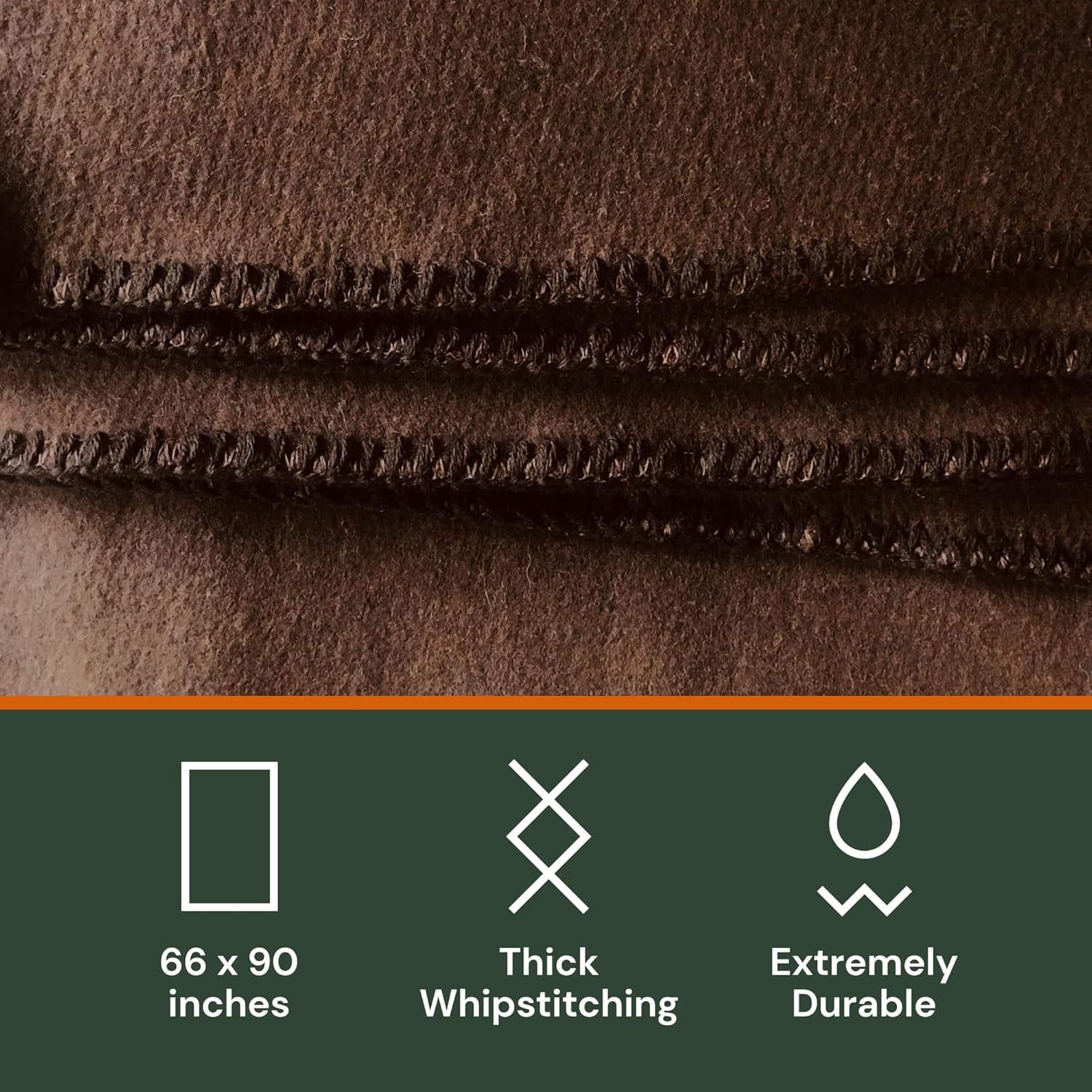 Woolly Mammoth Woolen Co. koc kempingowy, bardzo duży, z wełny merynosów. Idealny sprzęt outdoorowy do bushcraftu, biwakowania, trekkingu, pieszych wędrówek, survivalu lub koc kabinowy. Brązowy, 168 X 228 Łóżka i koce Wełniany Mammoth Woolen Company