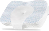 Poduszka ortopedyczna Elviros Memory Foam, poduszka przeciwbólowa szyi, poduszka do spania, ergonomiczna poduszka pod szyję, poduszka podtrzymująca szyję, poduszka przeciw chrapaniu dla osób śpiących na boku, podkłady na brzuch, biała Naty Shop Poduszki ortopedyczne szyjki macicy niebieskie 60 x 38,6 x 9,9/13,5 cm