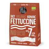 Fettuccine Konjac Noodles Bio Shirataki Diet-Food - 300g, niskowęglowodanowy, bez cukru, keto, wegański, niskokaloryczny, bezglutenowy i bez jajek, wyprodukowany z mąki Konjac