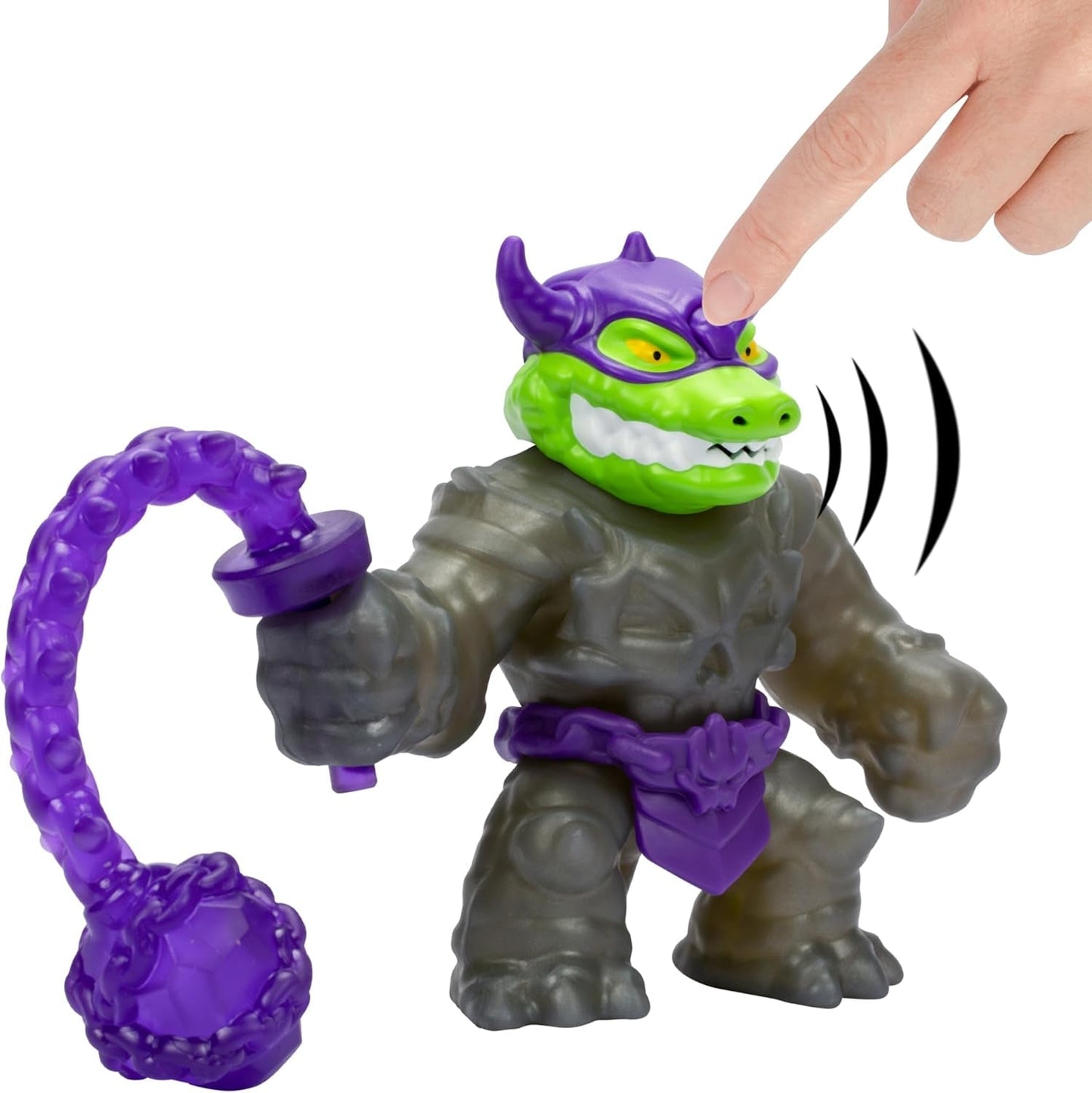 Heroes of Goo Jit Zu Stretch Strikers Deluxe Hero Pack Rock Jaw Rozciągliwa figurka z ponad 20 fajnymi figurkami wyposażenia bojowego Naty Shop