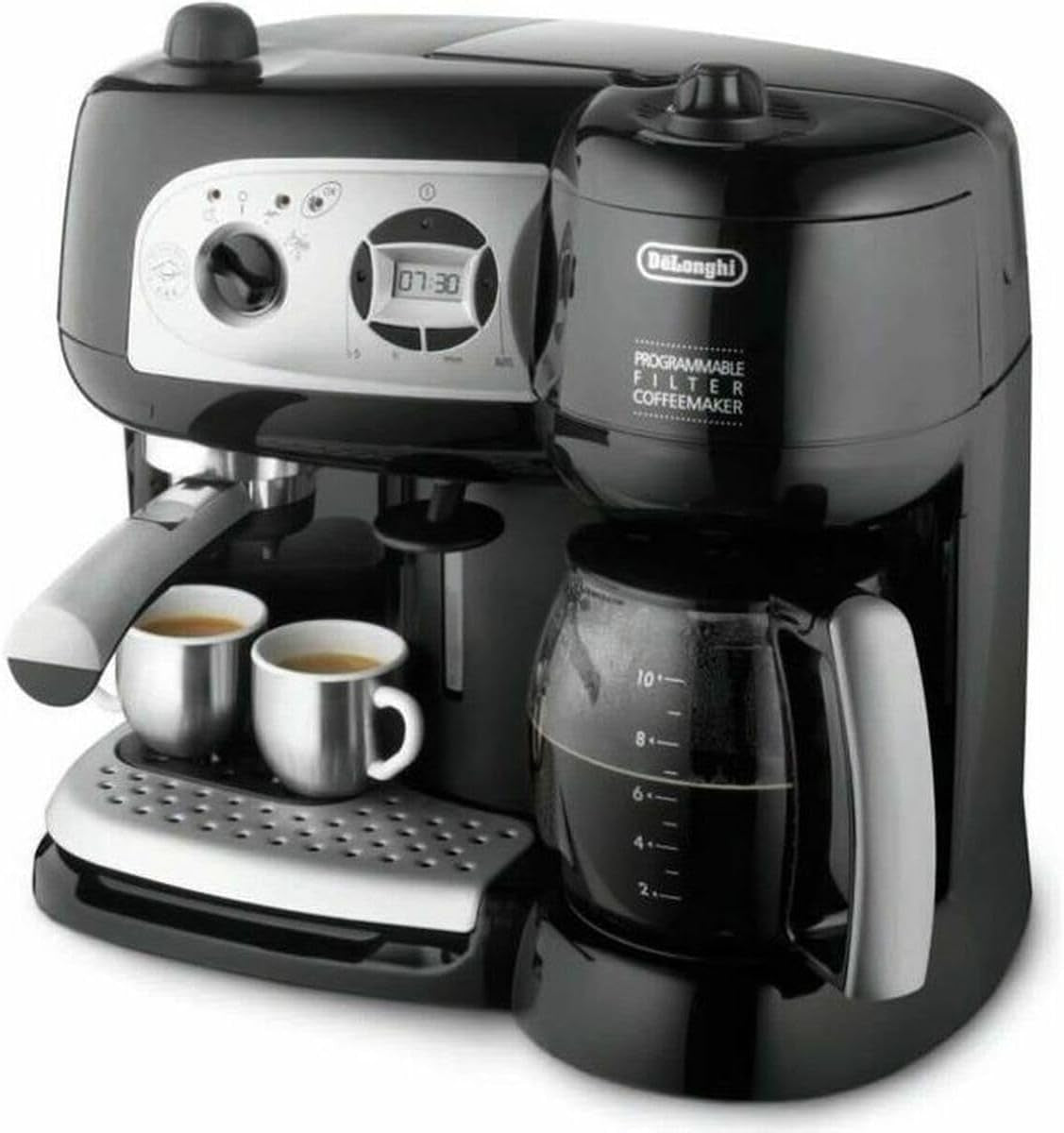 De'Longhi BCO264.1 Ekspres do espresso i kawy w jednym, z pompą, czarny, 38 x 24 x 35 cm
