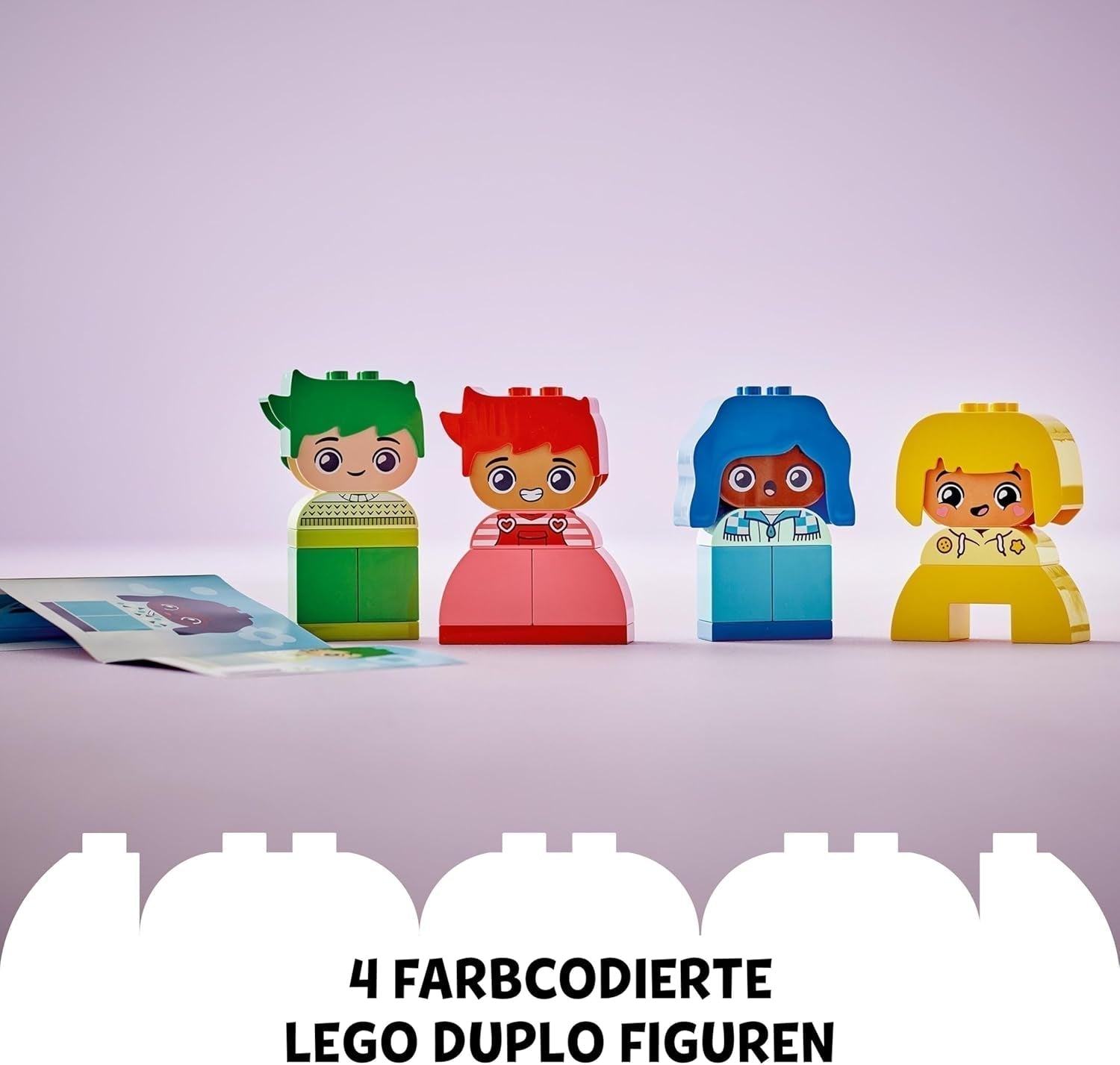 LEGO DUPLO Big Feelings, gra polegająca na układaniu klocków z 23 kolorowych klocków i 4 figurkami, zabawka rozwijająca zdolności motoryczne, wspierająca rozwój społeczny i emocjonalny małych dzieci od 18 miesiąca życia 10415 Zestawy do budowania Beuche den LEGO-Store