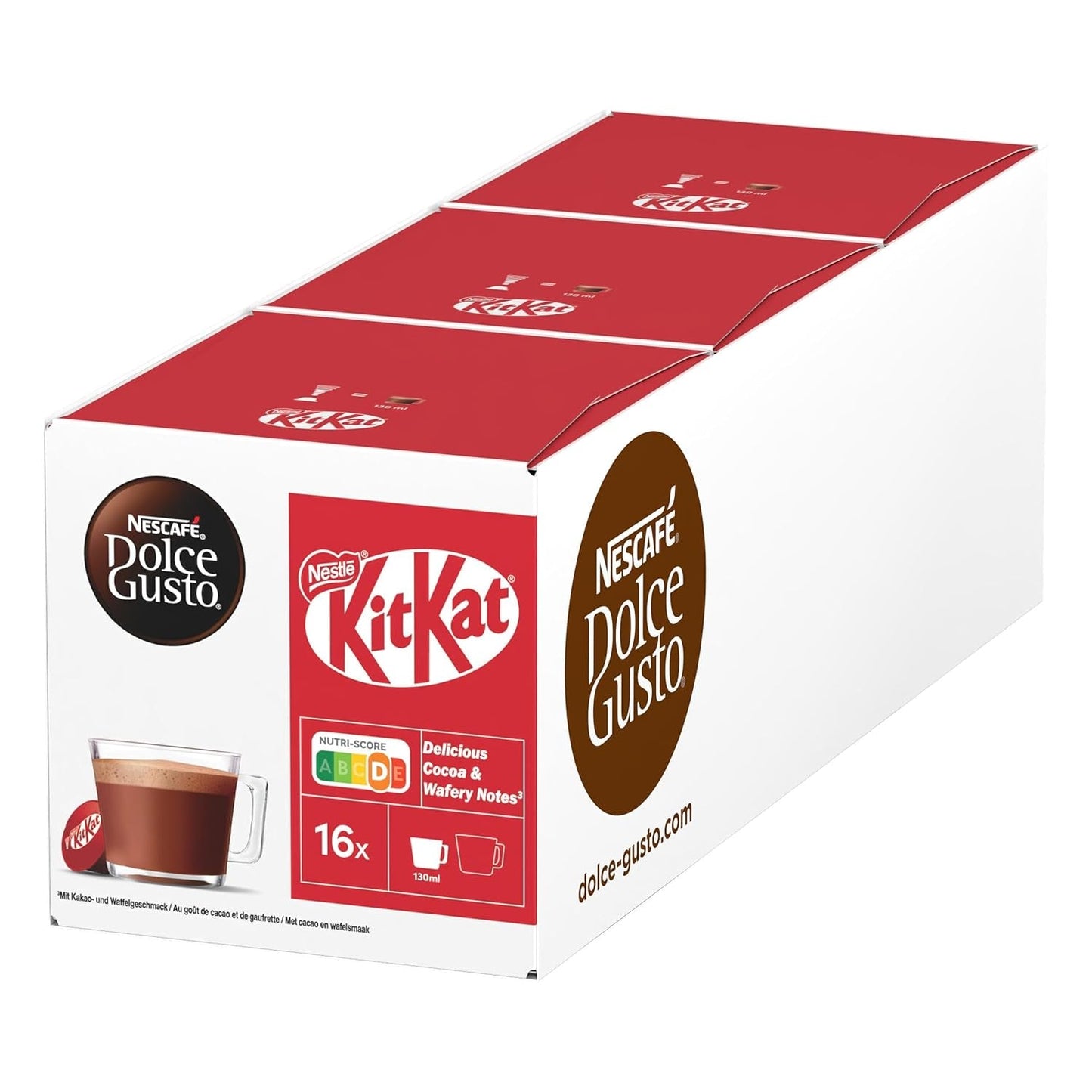 NESCAFÉ DOLCE GUSTO KitKat Kaffeekapseln 3-pak (3 x 16 Kapseln)
