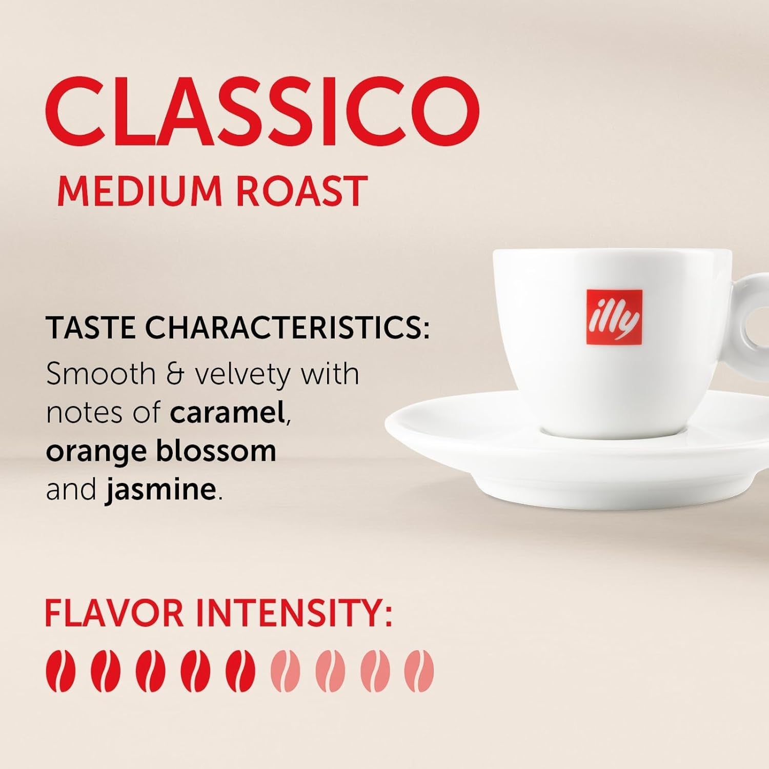 illy, Kaffee E.S.E. Podkładki Einzeldosis CLASSICO, 100% Arabica mit Noten von Orangenblüten und Jasmin, Sanfter Gesmack und Süßer Nachgeschmack, 1 Packung mit 18 composterbaren kapselsn