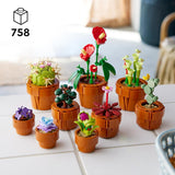 LEGO Icons Mini rośliny, 9 sztucznych kwiatów do zbudowania, zestaw botaniczny dla dorosłych z doniczką z terakoty do zbudowania, dekoracje wnętrz, prezent dla kobiet i mężczyzn 10329 Zestawy do budowania Besuche w sklepie LEGO